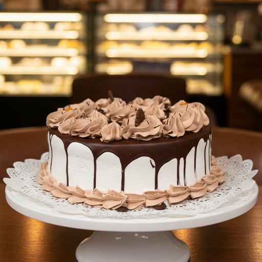 Cake con cobertura de chocolate